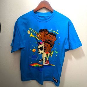 WWE The New Day Tag Team Unicorn Rainbow Tee Shirt Men's Medium